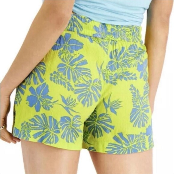 STYLE & CO Mid Rise Tie Waist Yellow Breeze Shorts Size Small - Picture 7 of 7